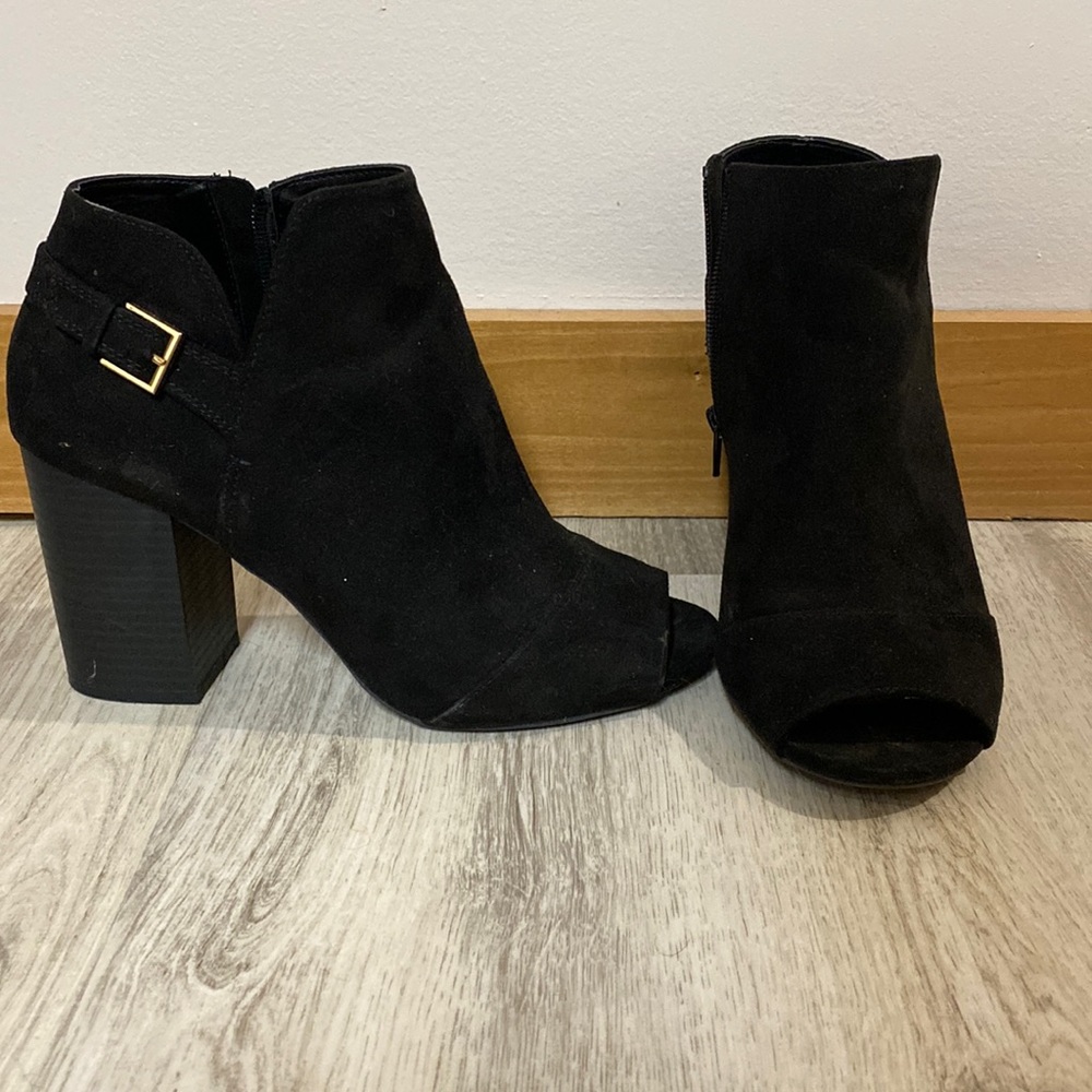 APT 9 Bootie Heels with Open Toe
